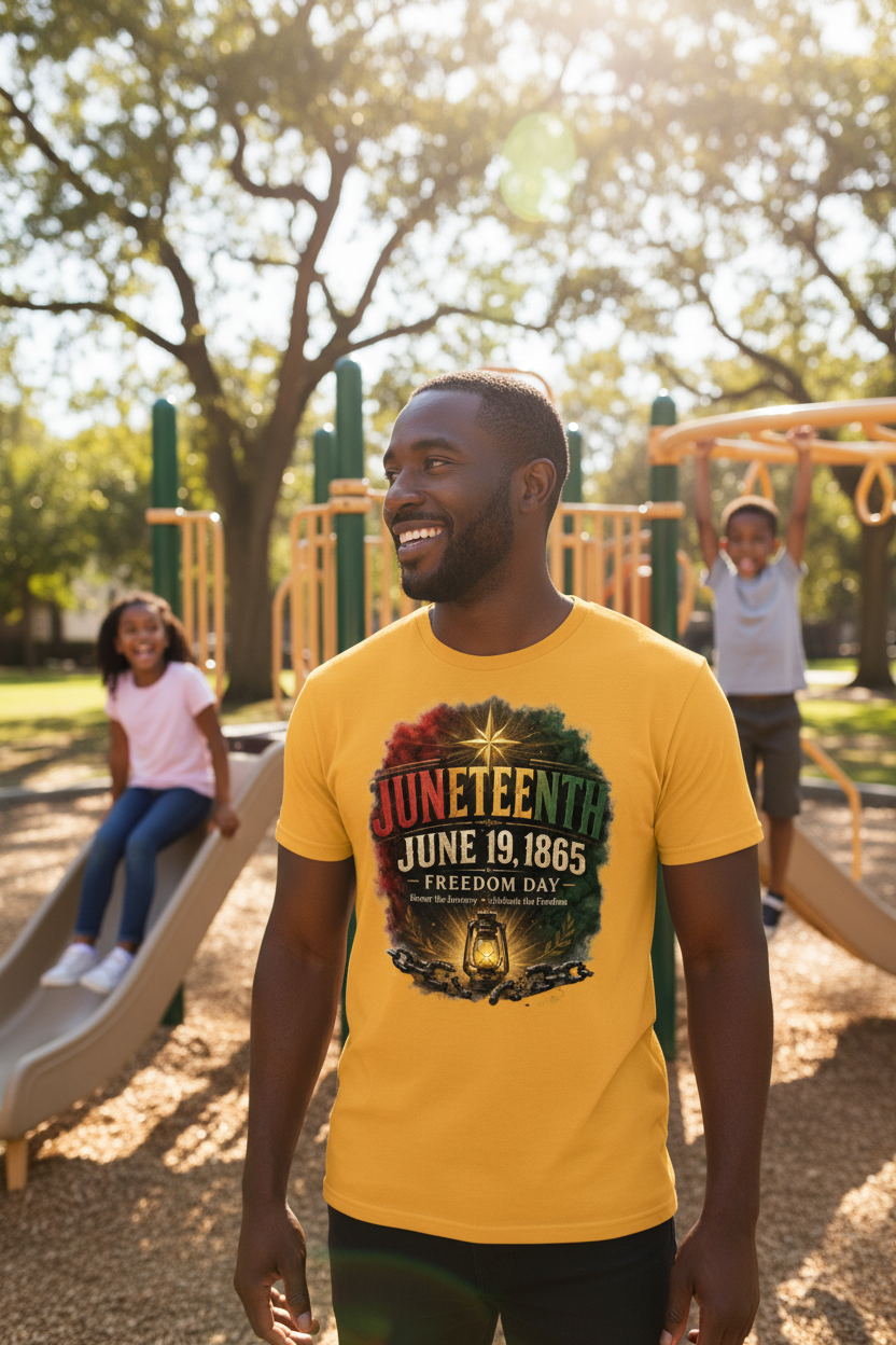 Black Father at Playground