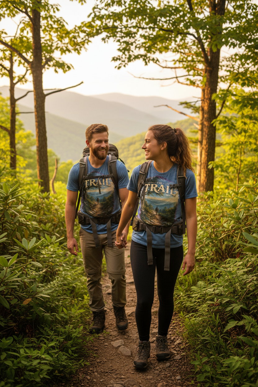 Couple Hiking Lifestyle - Blue