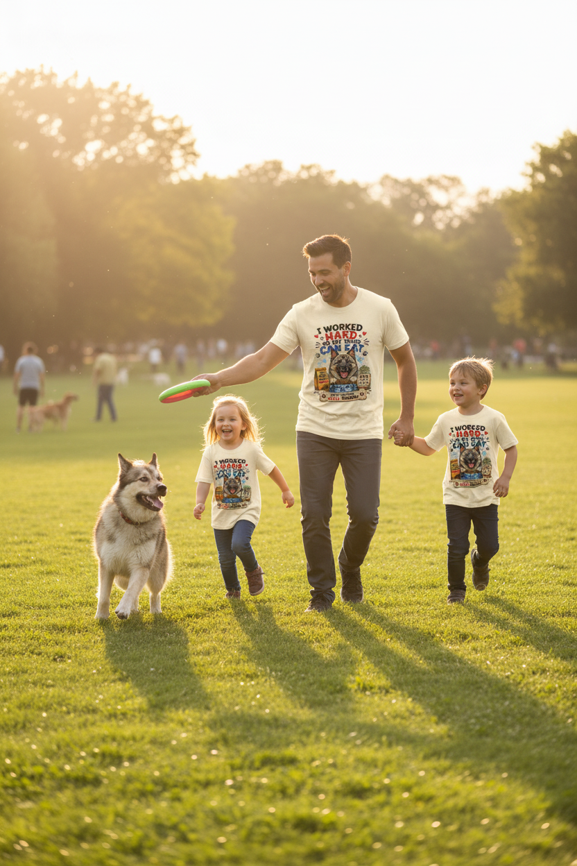 Dad and Kids Dog Park