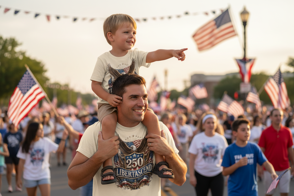 Dad and Son at Parade