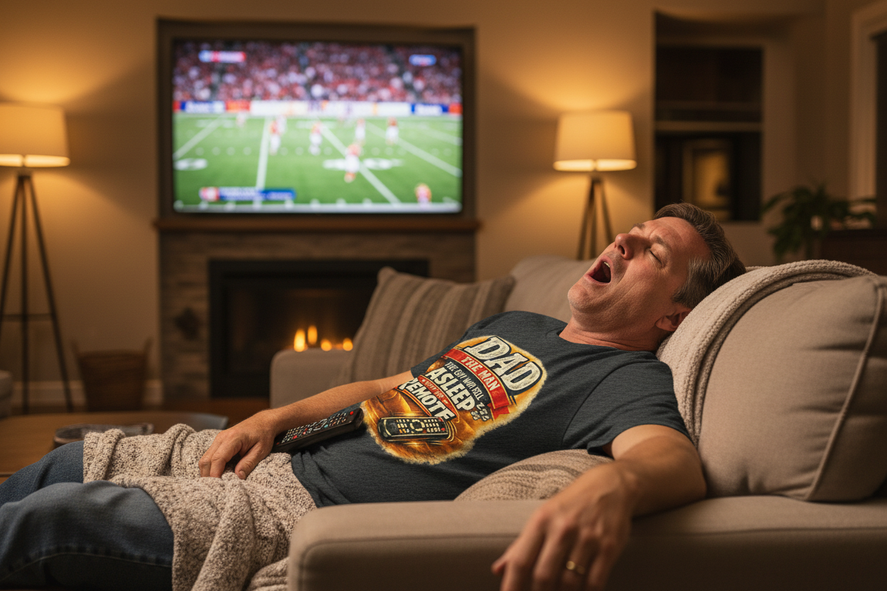 Dad Asleep on Couch