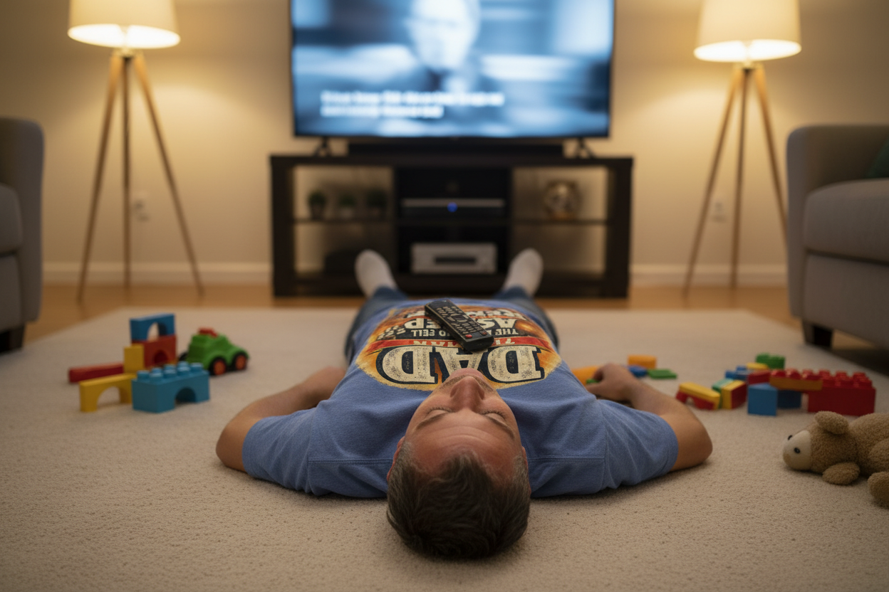 Dad Asleep on Floor