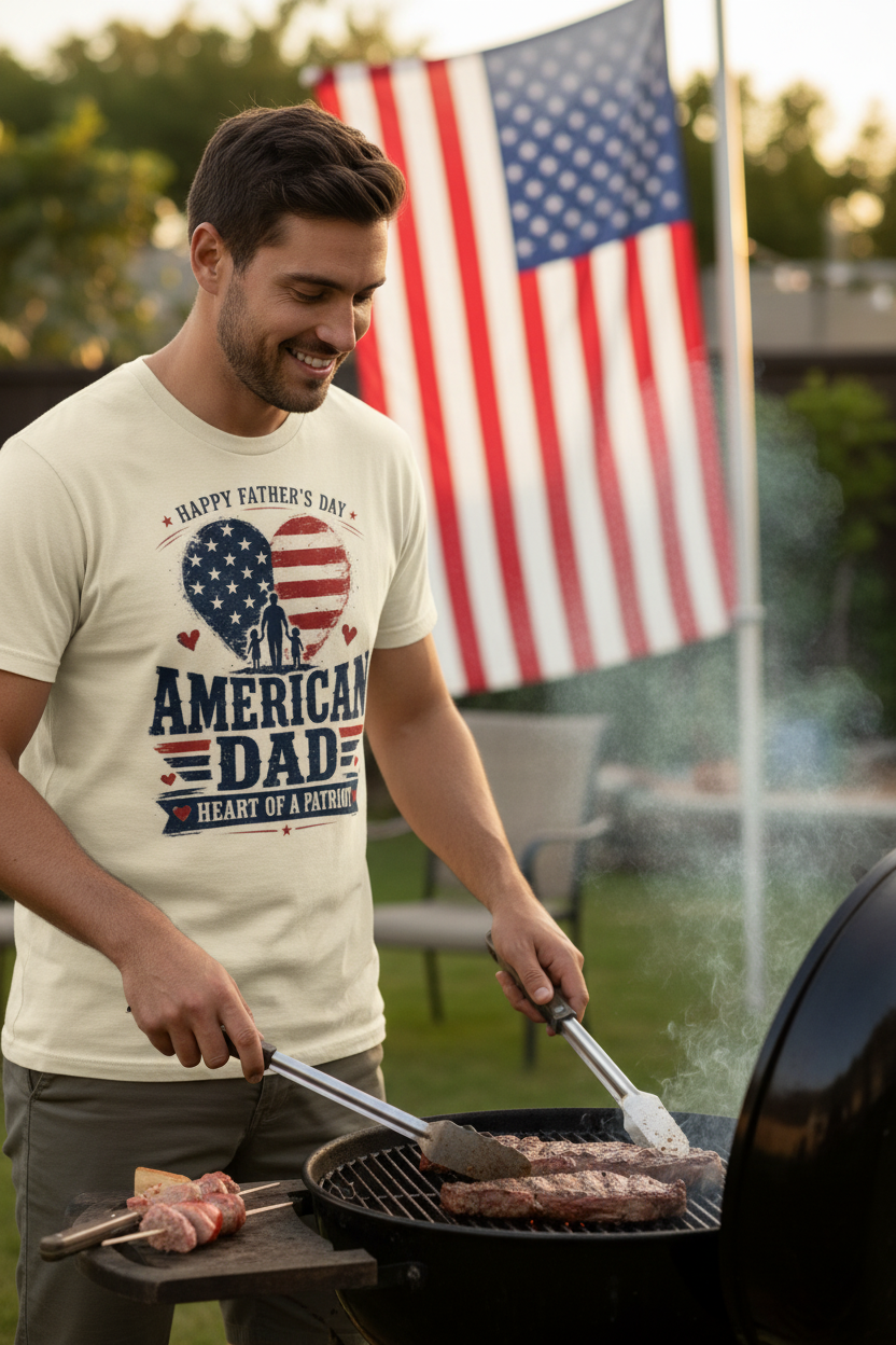 Dad Grilling Steaks