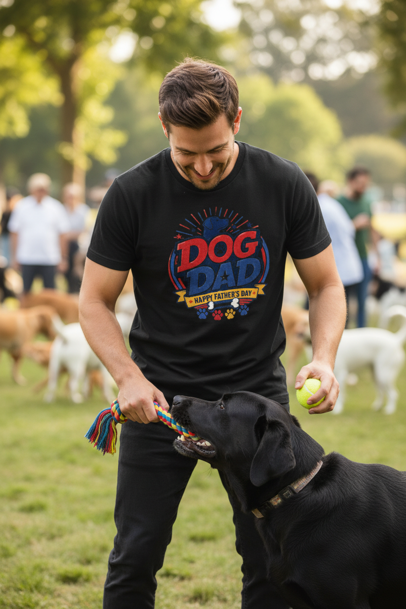 Dog Dad Black - Tug of War