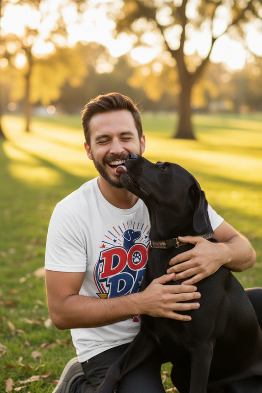 Dog Dad White - Park Hug