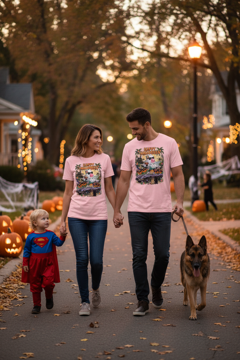 Family Halloween Lifestyle Mockup