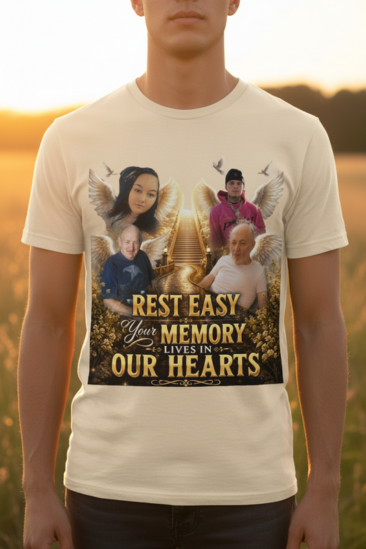 Family Memorial T-Shirt Lifestyle Mockup - Full View