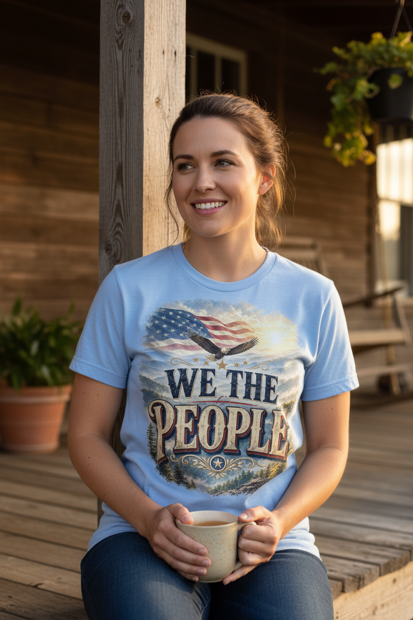 Farmhouse Porch Woman