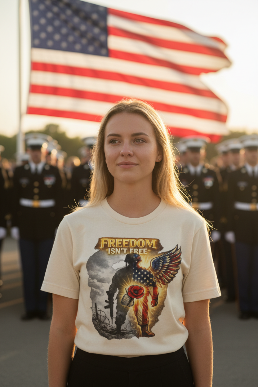 Freedom Isn't Free - Graduation White Tee Woman