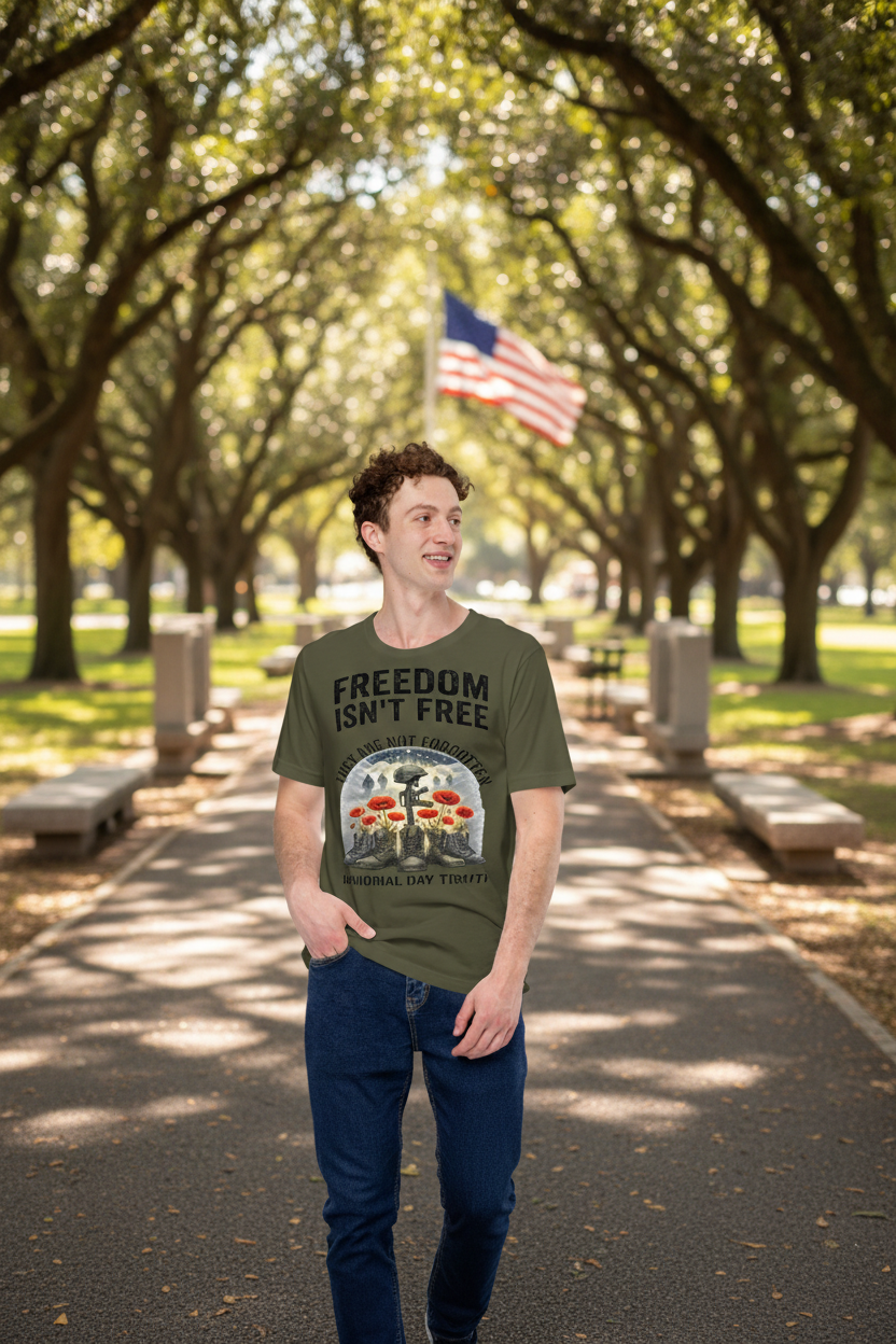 Freedom Isn't Free Memorial Day Tribute - Military Green Park Walk