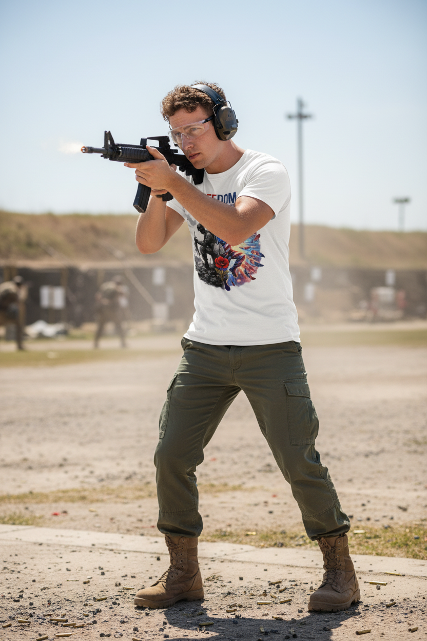 Freedom Isn't Free - White Tee Firing Range