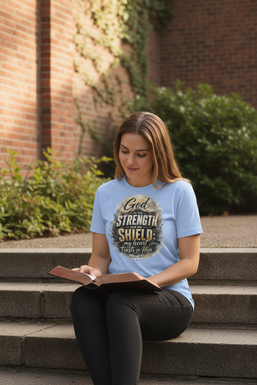 God is my Strength - Light Blue Lifestyle