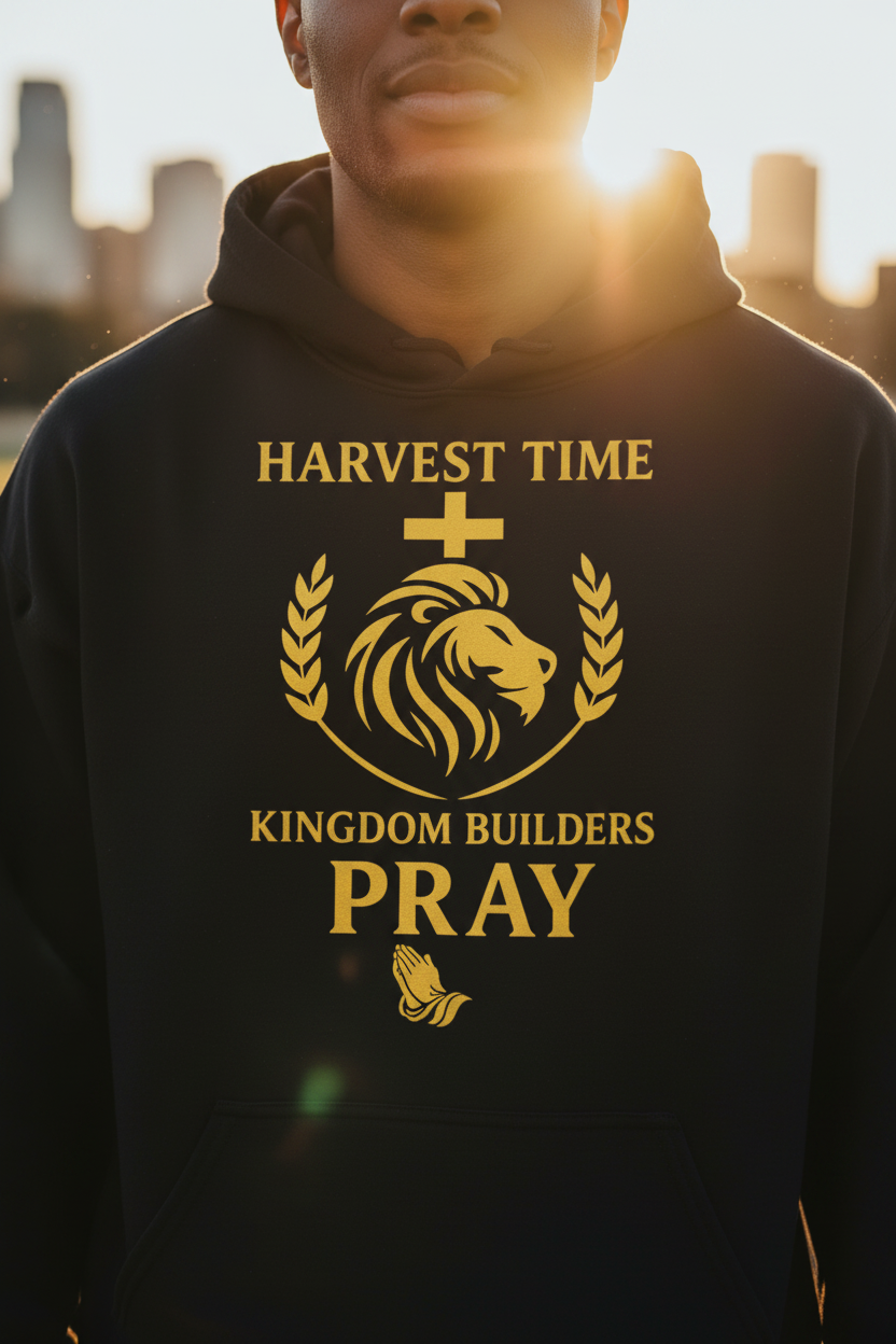 Golden Hour Black Hoodie Lifestyle