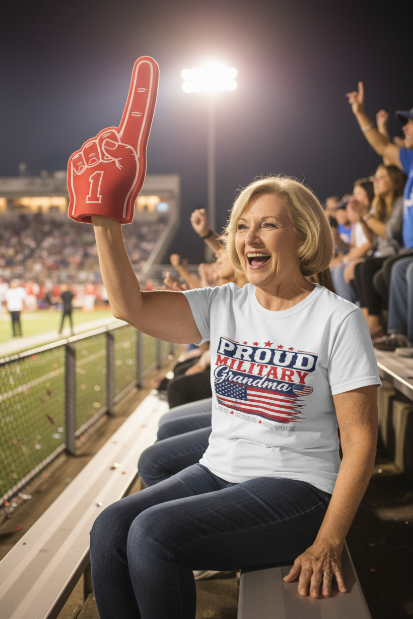 Grandma at football game
