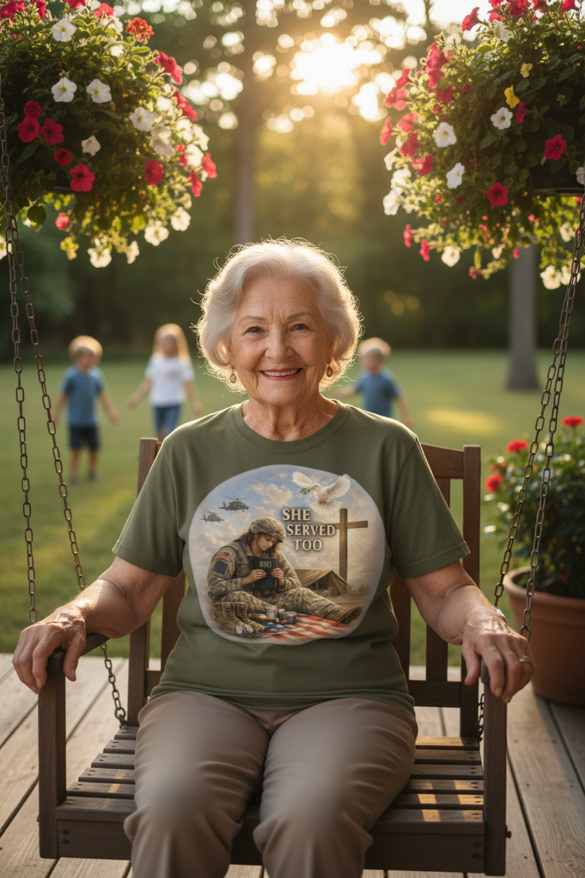 Grandma on Porch Swing