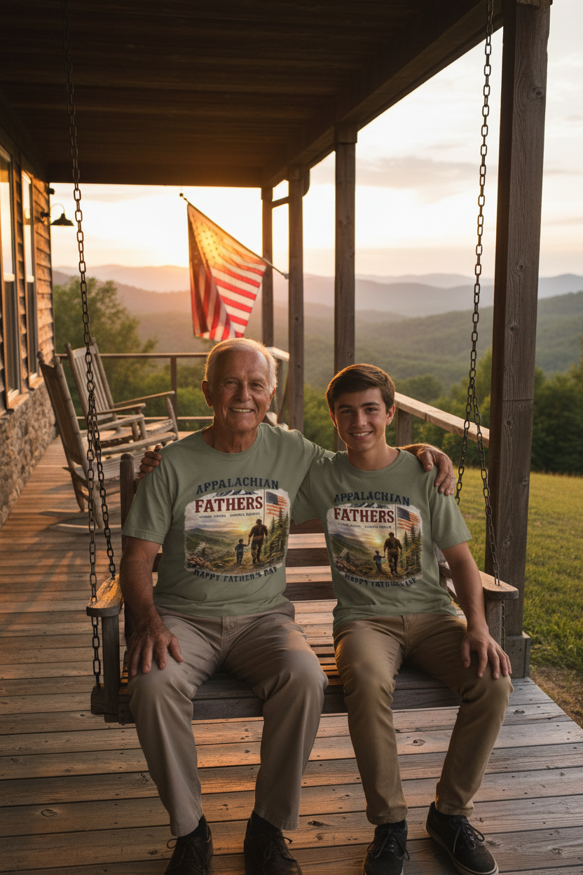 Grandpa and Grandson Porch Mockup