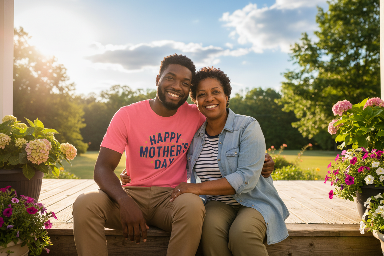 Happy Mother's Day Front Porch Lifestyle Mockup