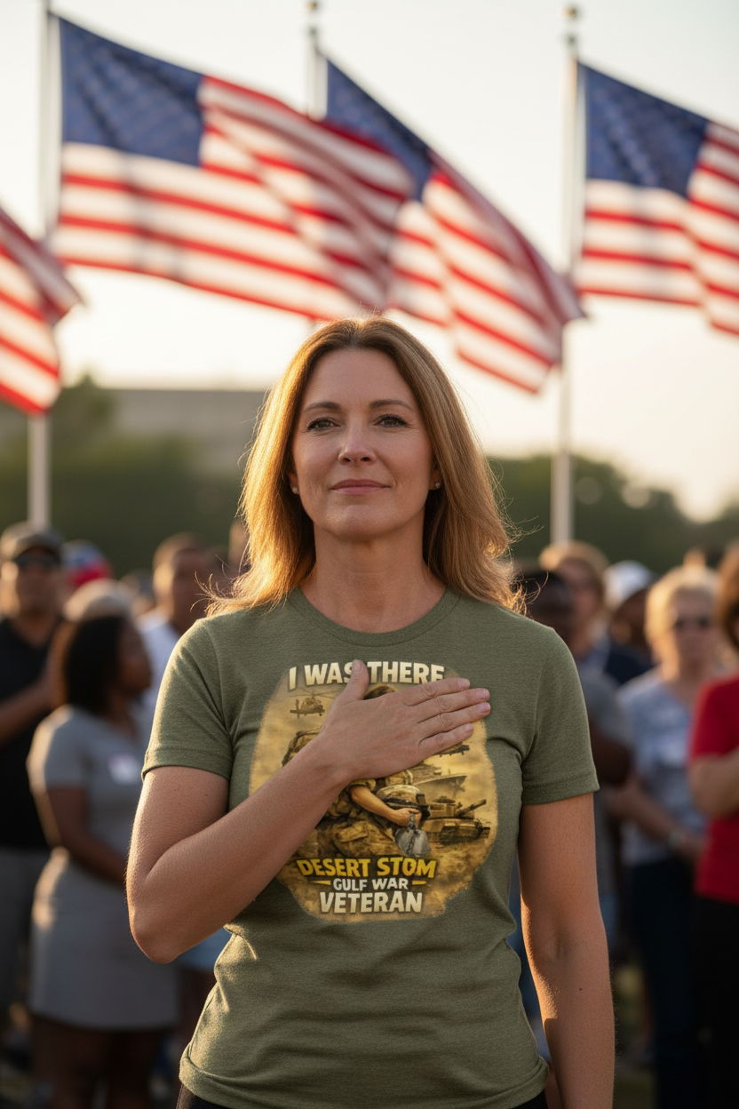 I Was There Desert Storm - White Woman Veteran Ceremony