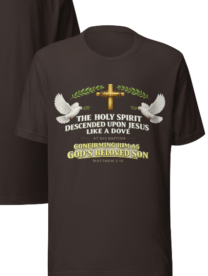 Holy Spirit Descended Like a Dove – Matthew 3:16 Christian T-Shirt