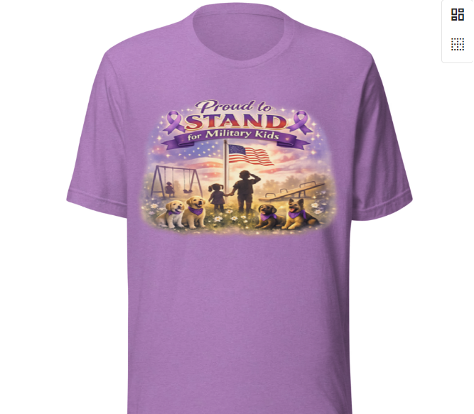 Purple Up T-Shirt | Proud to STAND for Military Kids