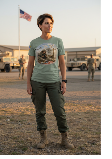 She Served Too — Women Veterans Graphic T-Shirt