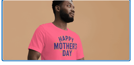 Happy Mother's Day | Son & Mom Unisex T-Shirt | Bold Navy Letters