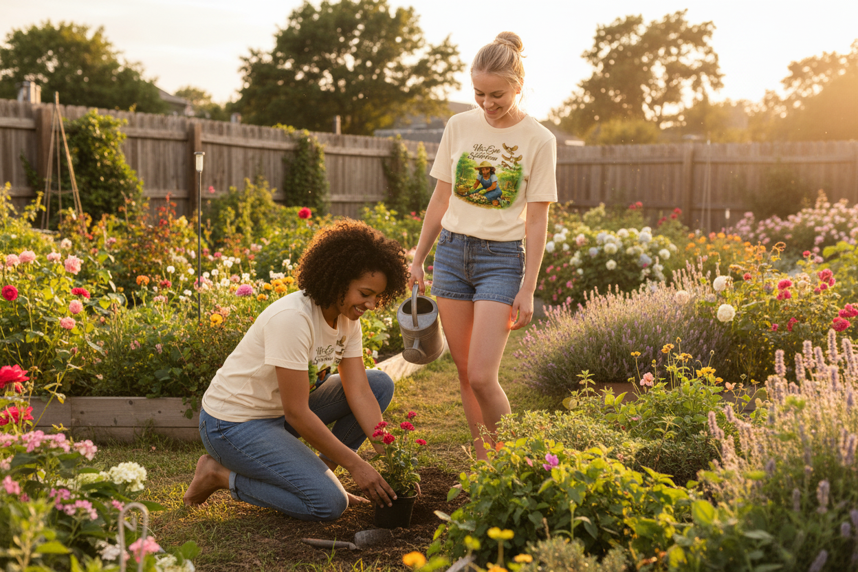 His Eye Is on the Sparrow – Garden Grace Unisex Tee