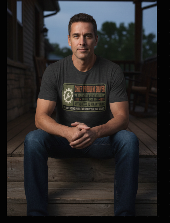 Chief Problem Solver — Department of Fatherhood T-Shirt