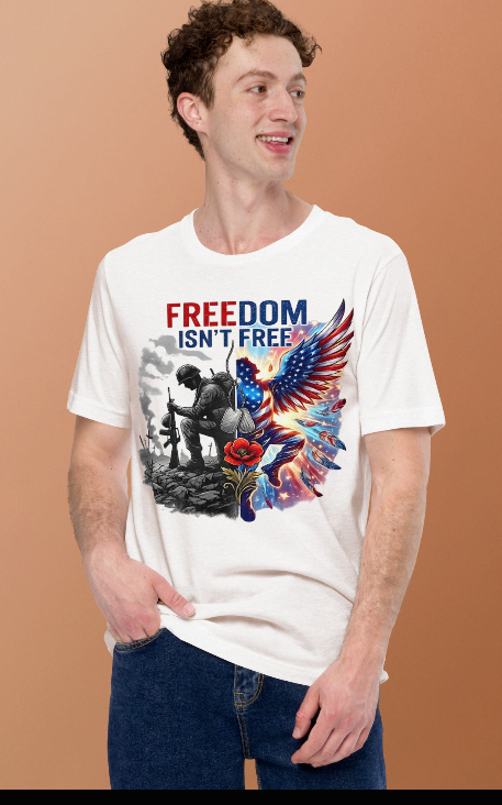 Freedom Isn't Free Patriotic Military T-Shirt