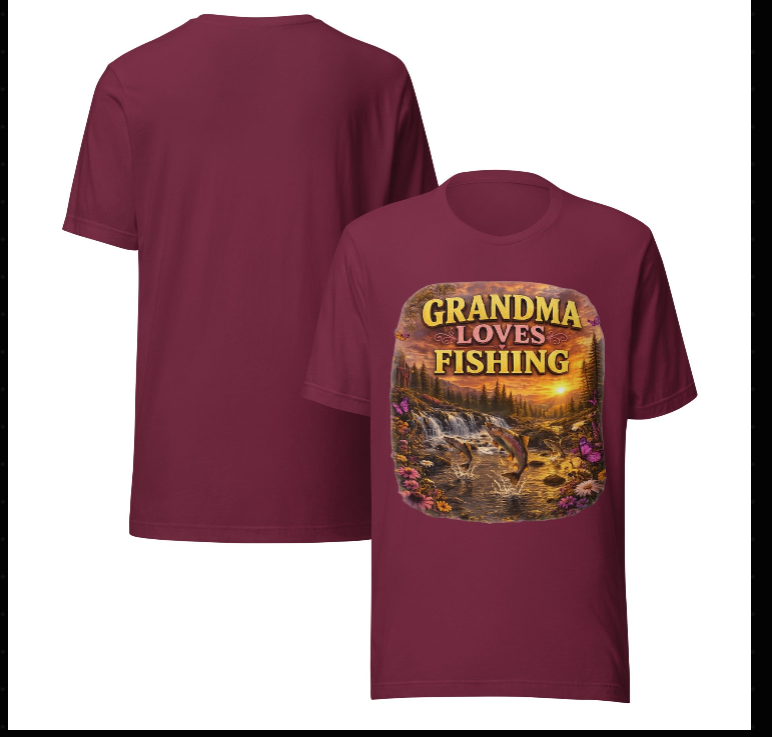 Grandma Loves Fishing T-Shirt – For the Grandma Who'd Rather Be at the Lake