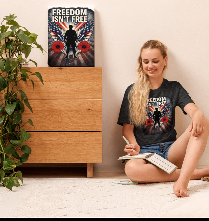 Freedom Isn't Free – Patriotic Faith & Military Honor T-Shirt