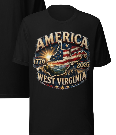 Almost Heaven — America 1776–2026 West Virginia Patriotic T-Shirt | Appalachian State Pride Tee