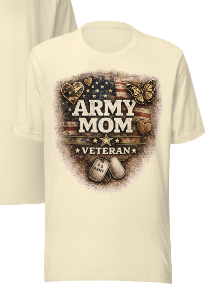 Army Mom Veteran — Proud, Brave & Forever Honored Unisex T-Shirt