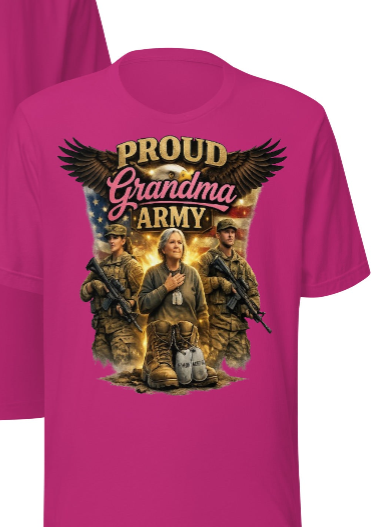 Proud Grandma Army – Military Grandmother Unisex T-Shirt