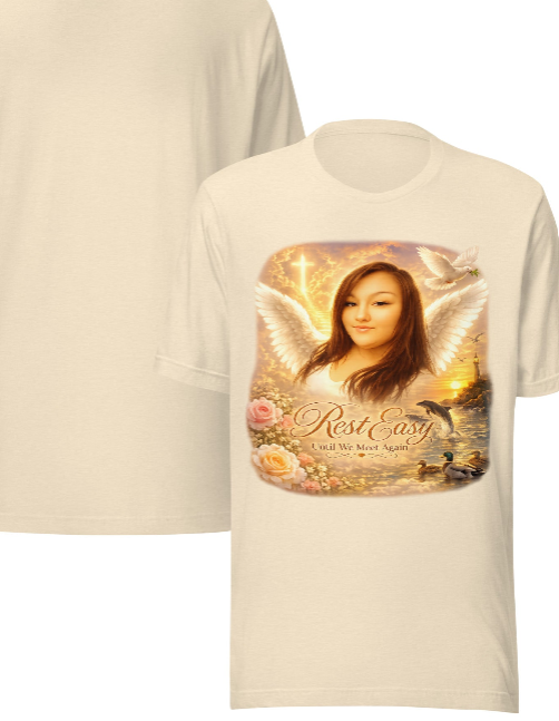 Rest Easy Until We Meet Again | Angel Memorial T-Shirt | In Loving Memory Gift