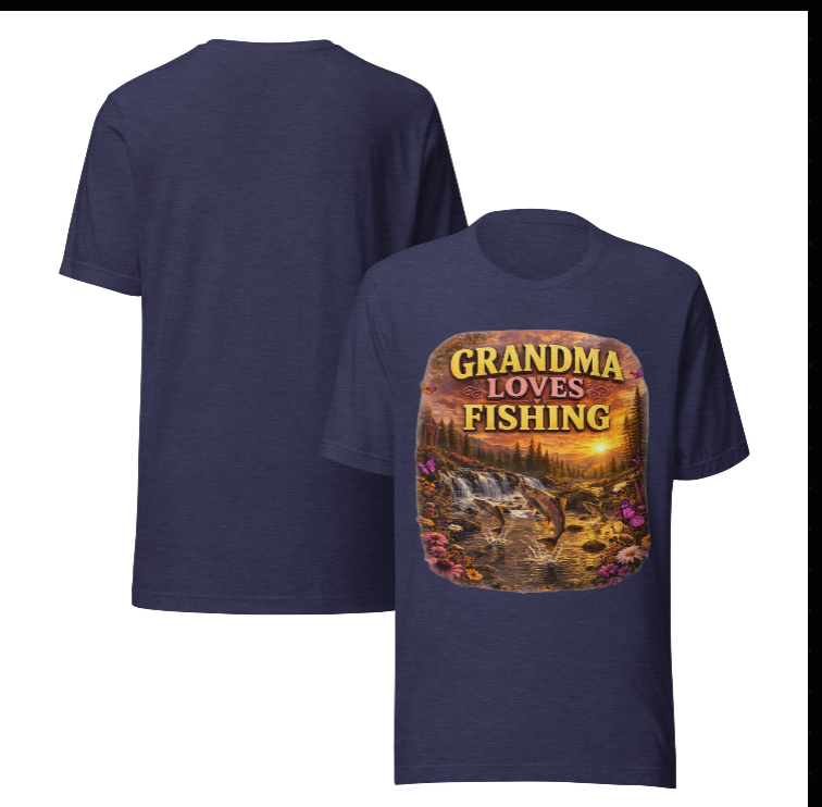 Grandma Loves Fishing T-Shirt – For the Grandma Who'd Rather Be at the Lake