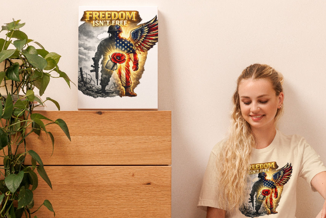 Freedom Isn't Free — Women's Military Tribute T-Shirt