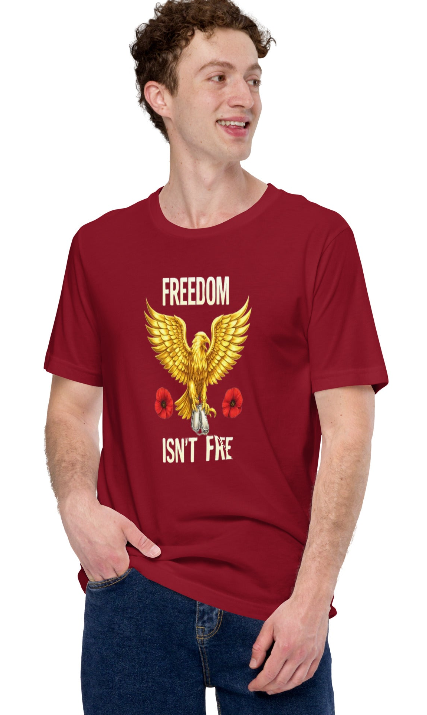 Freedom Isn't Free Patriotic Eagle T-Shirt — Honor the Fallen