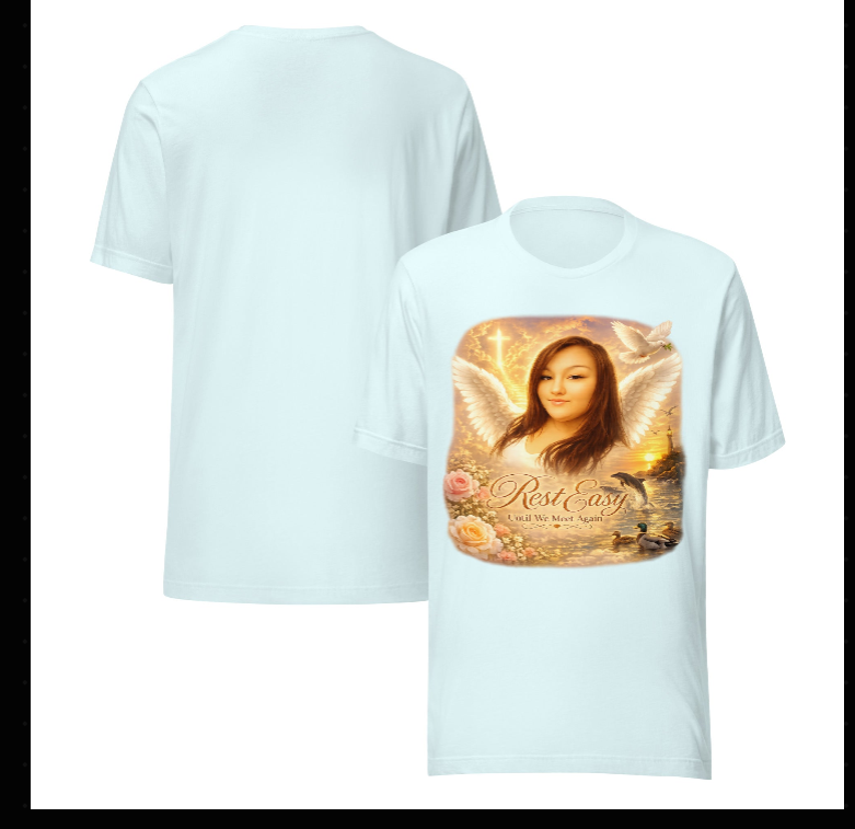 Rest Easy Until We Meet Again | Angel Memorial T-Shirt | In Loving Memory Gift