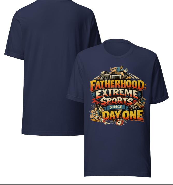 Fatherhood: Extreme Sports Since Day One T-Shirt | No One Warned You It Would Be This Wild