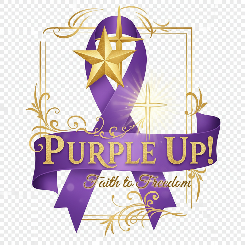 Purple Up! Faith to Freedom faith-inspired military kids graphic design