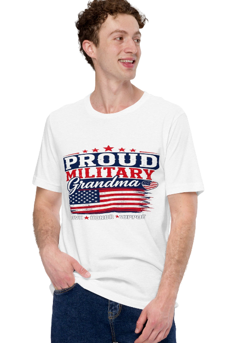 Proud Military Grandma – She Loves, She Prays, She Waits T-Shirt
