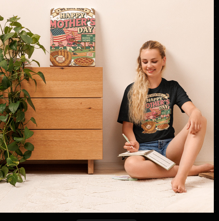 We Love Our Happy Mother's Day | Baseball, Apple Pie & Homemade Love T-Shirt