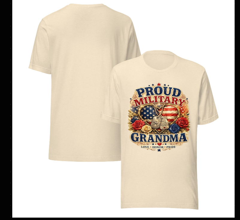 Proud Military Grandma T-Shirt – Honor the Woman Who Raised a Hero