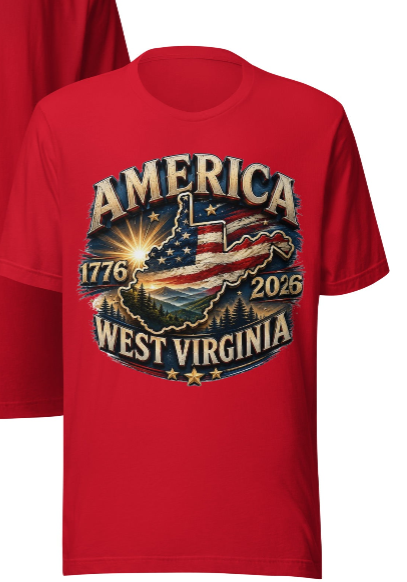 Almost Heaven — America 1776–2026 West Virginia Patriotic T-Shirt | Appalachian State Pride Tee