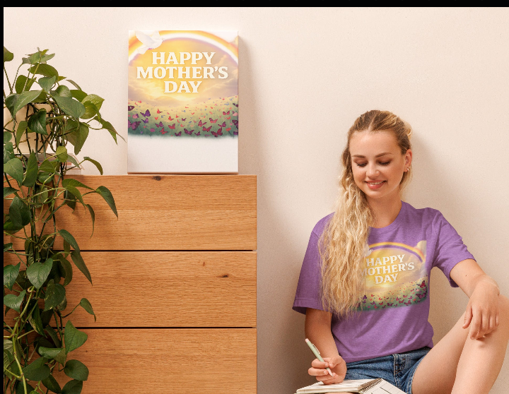 Happy Mother's Day Unisex T-Shirt | Butterfly Rainbow Faith Tee