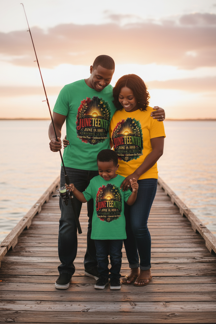 Juneteenth Freedom to Rise T-Shirt | June 19, 1865 — Honor the Past, Celebrate the Future