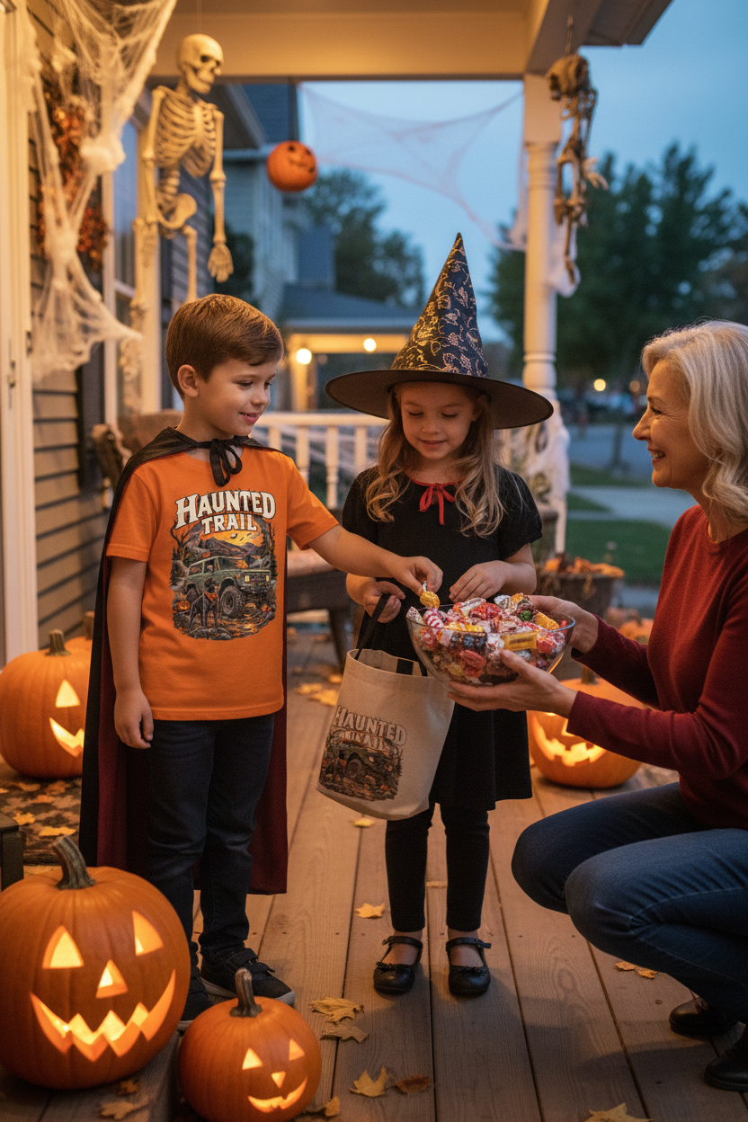 Kids Trick-or-Treating Haunted Trail Lifestyle