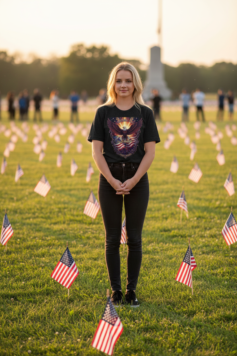 Lifestyle Mockup 1 - Woman at Memorial Ceremony