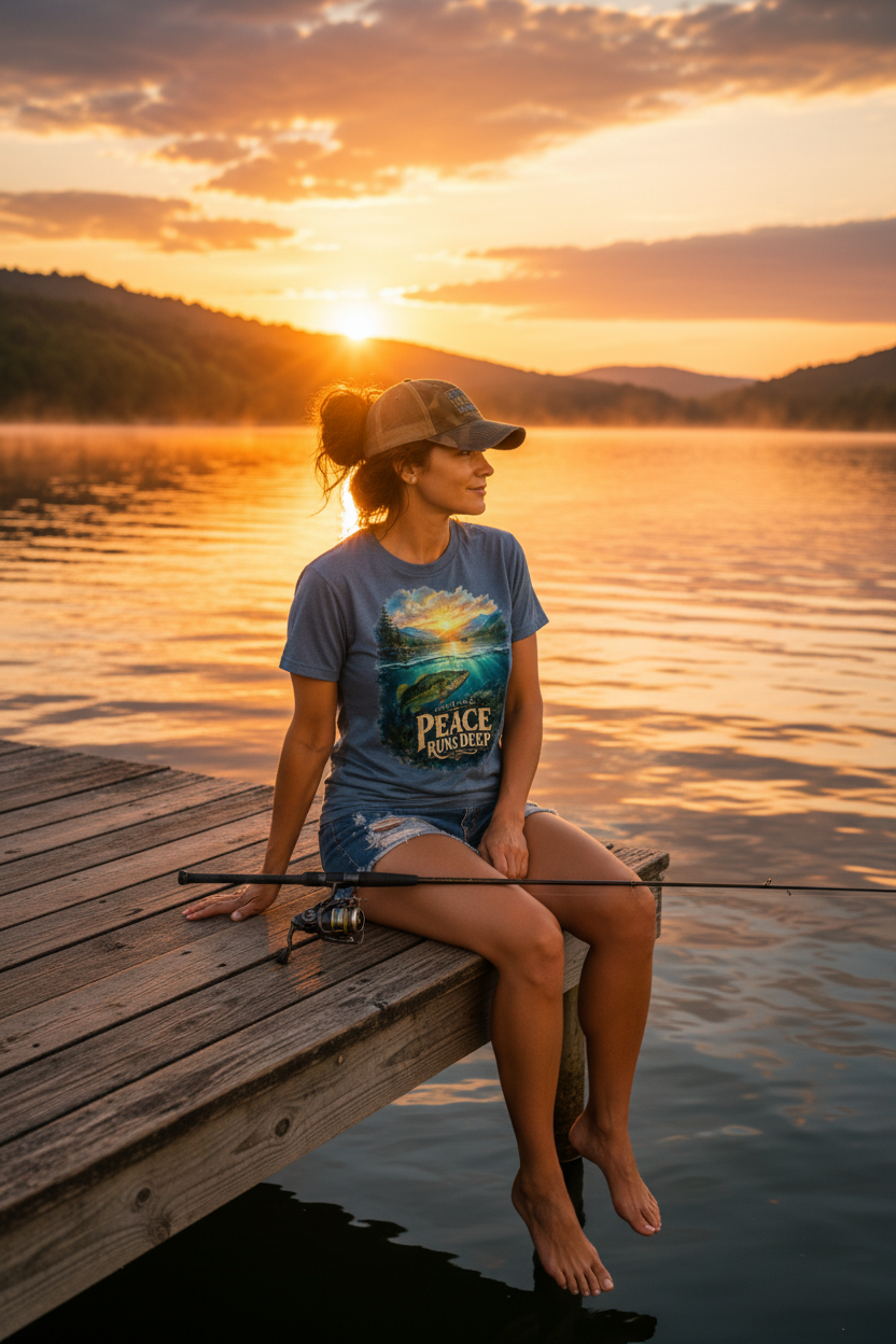Lifestyle Mockup 2 - Dock at Sunrise